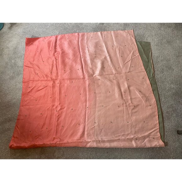 Banana Republic Scarf Wrap 76" x 40" Pink & Olive Green Head Wrap XXL - Picture 1 of 6